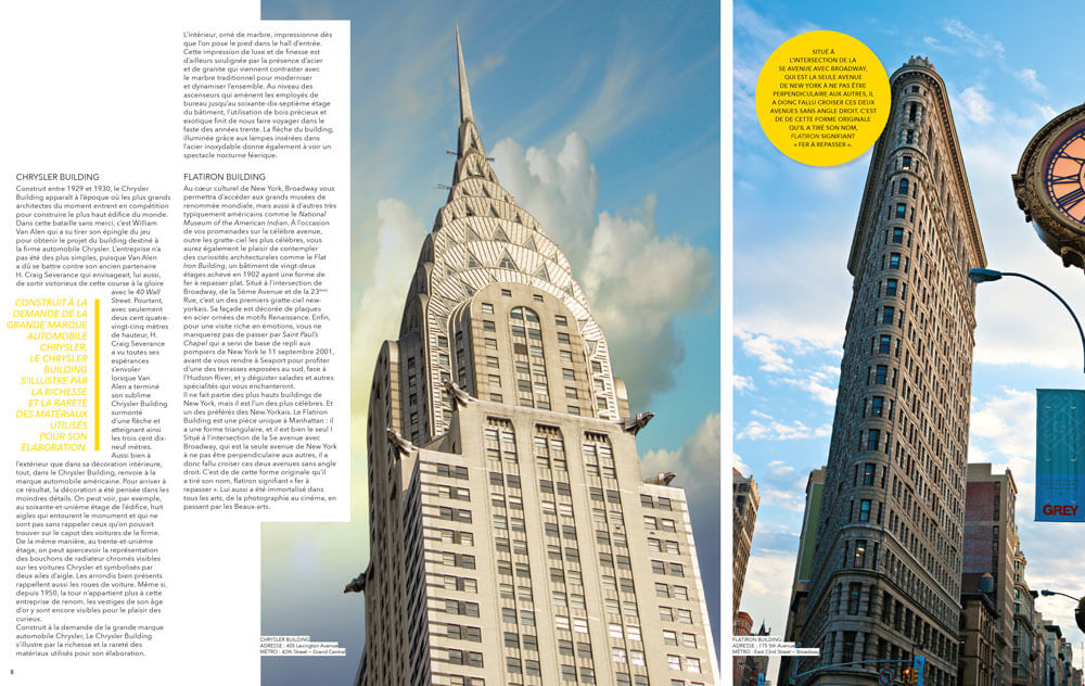 Travel magazine New York layout design